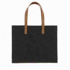Sac cabas monogramme Emilia noir