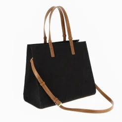 Sac cabas monogramme Emilia noir
