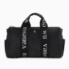 Sac week-end Adrienne noir en velours côtelé