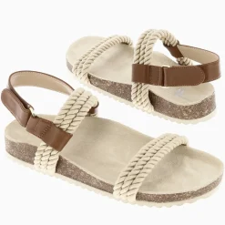 Sandales à brides Hortense beiges en cordes