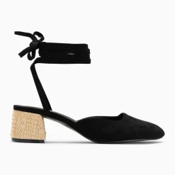 Sandales à talon Inna noires à lacets