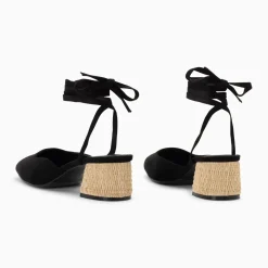 Sandales à talon Inna noires à lacets