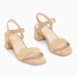 Sandales à talon Laurie beiges