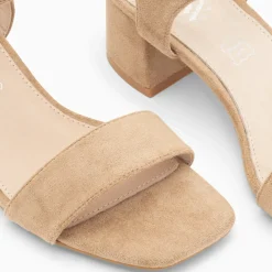 Sandales à talon Laurie beiges