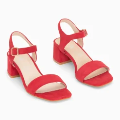 Sandales à talon Laurie framboise