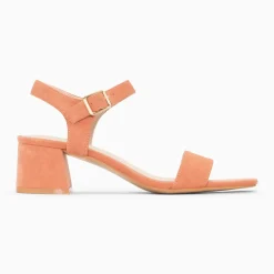 Sandales à talon Laurie rose saumon