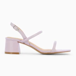 Sandales à talon minimalistes Oriane lilas