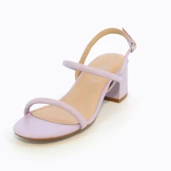 Sandales à talon minimalistes Oriane lilas