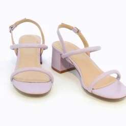 Sandales à talon minimalistes Oriane lilas
