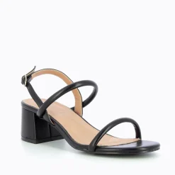 Sandales à talon minimalistes Cynthia noires
