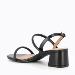 Sandales à talon minimalistes Cynthia noires