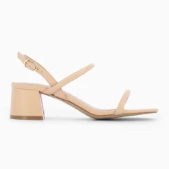 Sandales à talon minimalistes Oriane nude