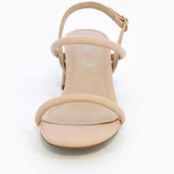 Sandales à talon minimalistes Oriane nude