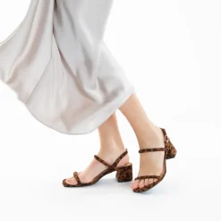 Sandales à talon minimalistes Romy léopard