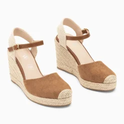 Sandales compensées Mariana noisette