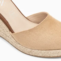 Sandales compensées Mariana beiges