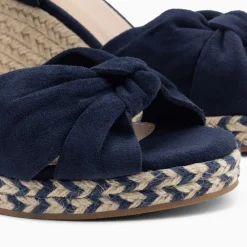 Sandales compensées nouées Georgina marines