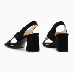 Sandales Lauren noires à brides croisées et talon haut