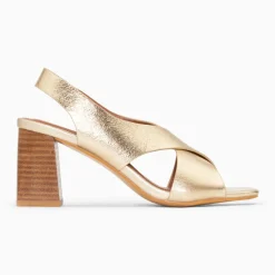 Sandales Maxinne or à brides croisées et talon haut