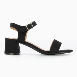 Sandales Melissa noires à petit talon épais