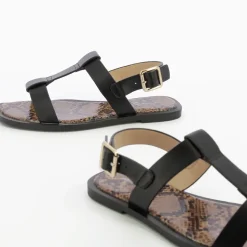 Sandales plates Astrid noires