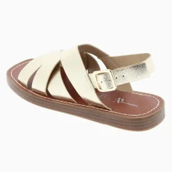 Sandales Terry or à brides croisées