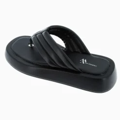 Tongs Inna noires à semelle oversize